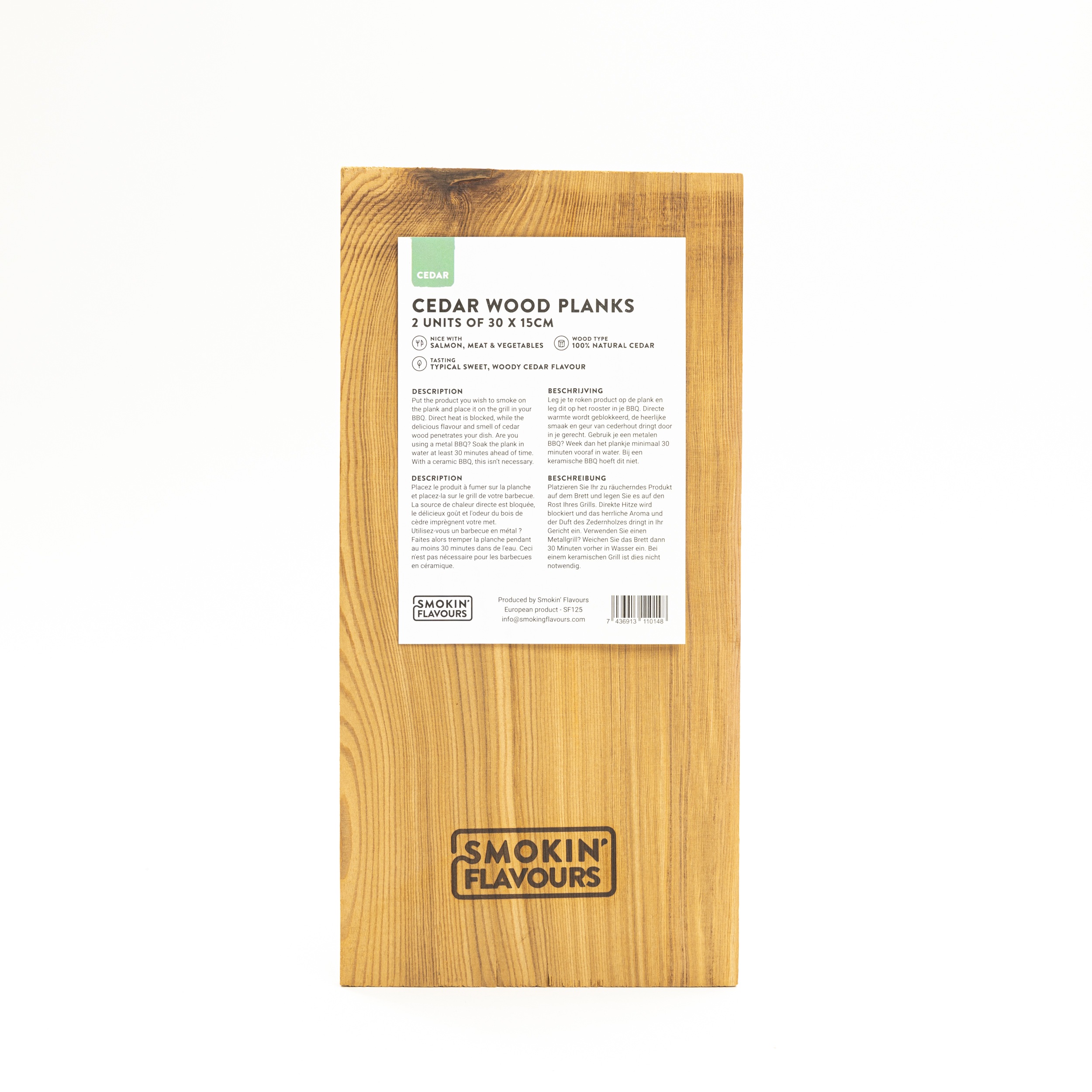 directory laten we het doen geur Cederhouten planken 30x15 CM - Smokin' Flavours : Smokin' Flavours